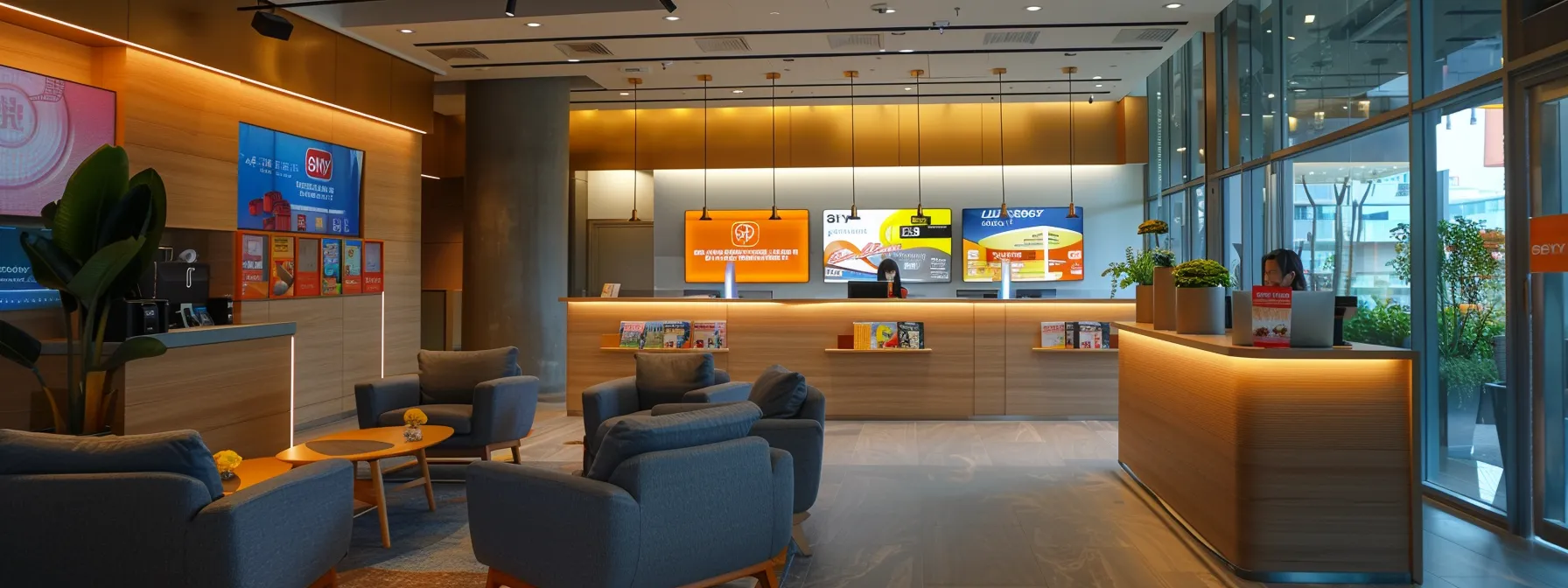 a sleek, modern office environment showcases a professional reviewing vibrant brochures of enticing credit card offers, illuminated by soft, focused lighting that emphasizes the excitement of financial opportunities.