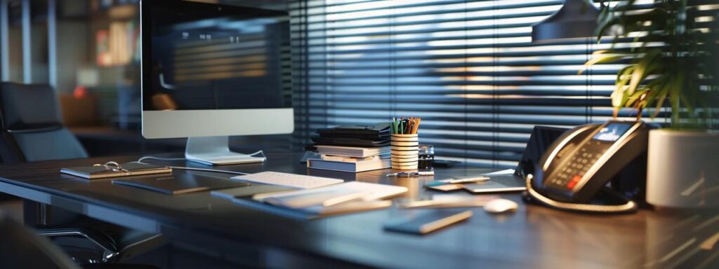 a sleek, modern office desk is adorned with an assortment of credit cards and a travel guide, illuminated by focused overhead lighting, symbolizing the unlocking of exclusive travel benefits.